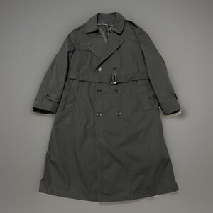 DSCP Garrison Mens Black All Weather Double Breasted Army Trench Coat 42R